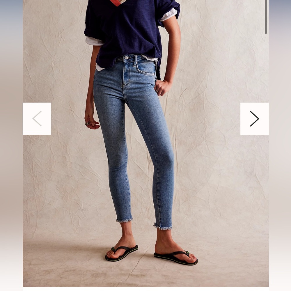 FREE PEOPLE. We The Free Raw High-Rise Jegging